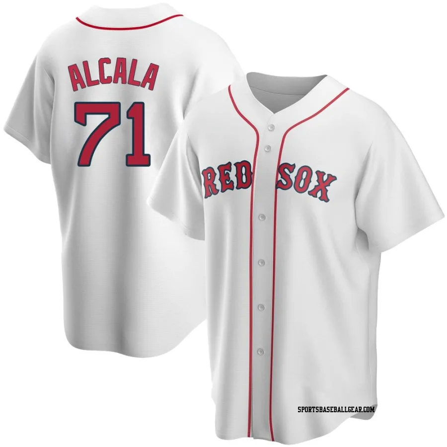 Jorge Alcala Youth Boston Red Sox White Replica Home Jersey