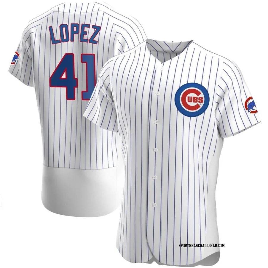 Jorge Lopez Men's Chicago Cubs White Authentic Home Jersey