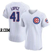 Jorge Lopez Men's Chicago Cubs White Elite Home Jersey