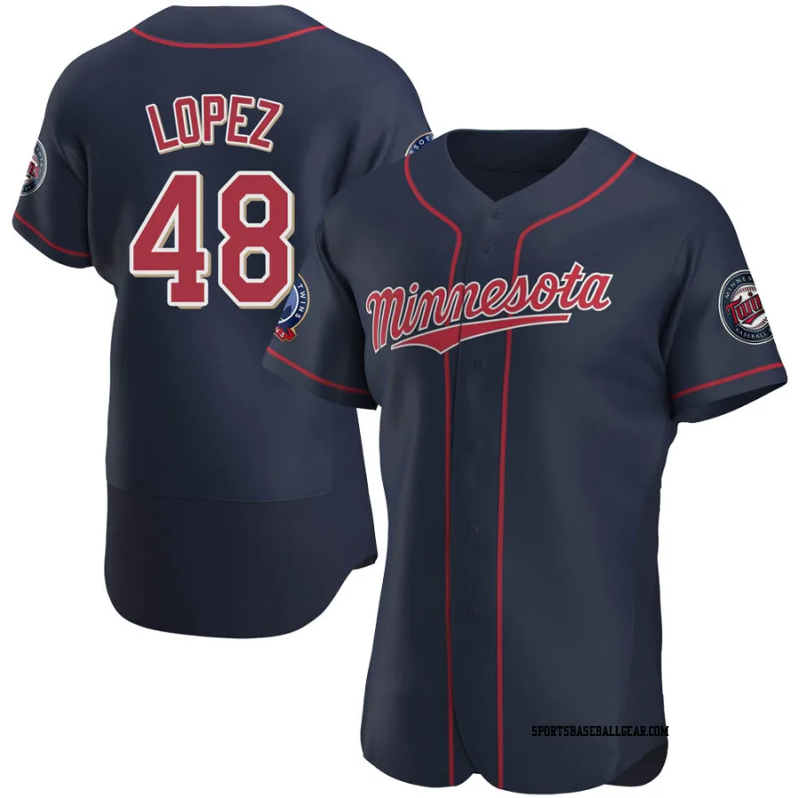 Jorge Lopez Men's Minnesota Twins Navy Authentic Alternate 60th Season Jersey