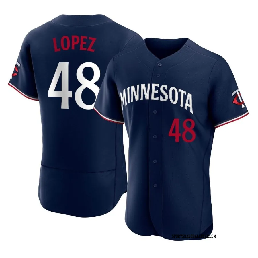 Jorge Lopez Men's Minnesota Twins Navy Authentic Alternate Jersey