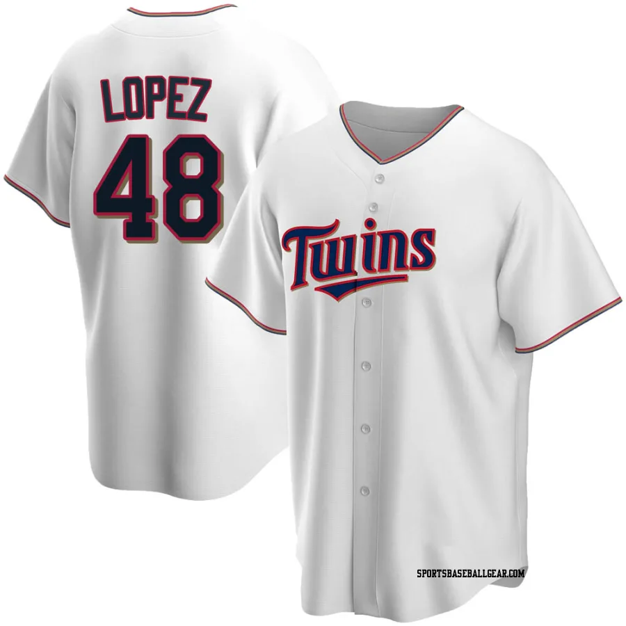 Jorge Lopez Men's Minnesota Twins White Replica Home Jersey