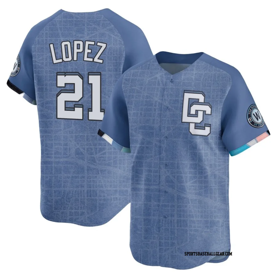 Jorge Lopez Men's Washington Nationals Blue Limited 2025 City Connect Jersey