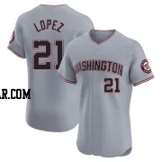 Jorge Lopez Men's Washington Nationals Gray Elite Road Jersey