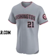 Jorge Lopez Men's Washington Nationals Gray Elite Road Jersey