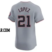 Jorge Lopez Men's Washington Nationals Gray Elite Road Jersey