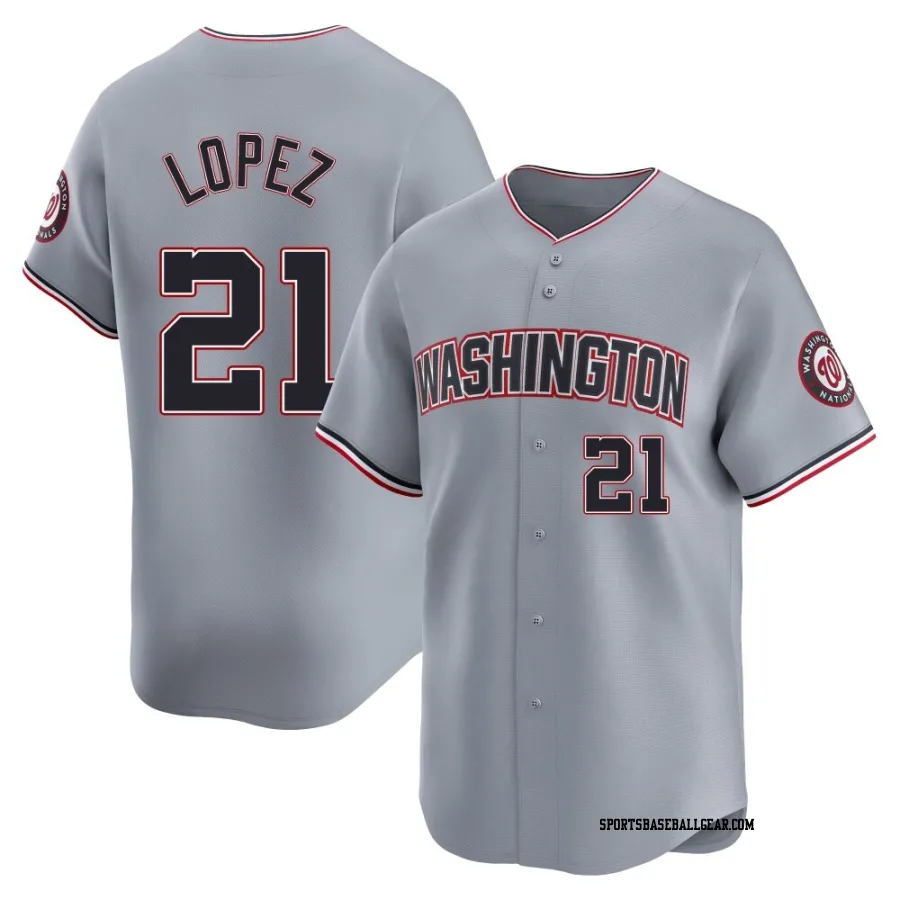 Jorge Lopez Men's Washington Nationals Gray Limited Road Jersey