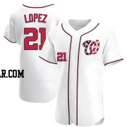 Jorge Lopez Men's Washington Nationals White Authentic Alternate Jersey