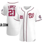 Jorge Lopez Men's Washington Nationals White Authentic Home Jersey