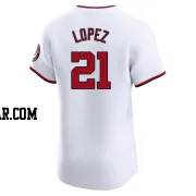 Jorge Lopez Men's Washington Nationals White Elite Home Jersey