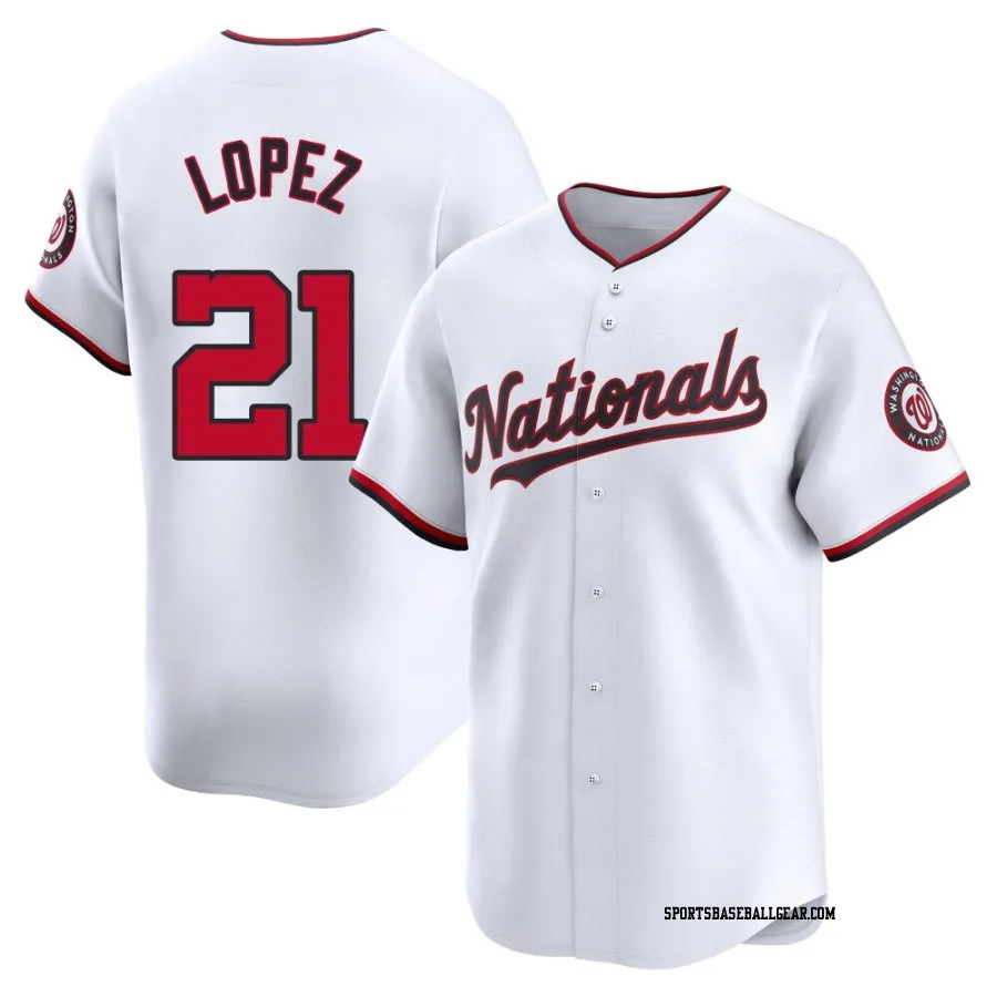 Jorge Lopez Men's Washington Nationals White Limited Home Jersey