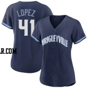 Jorge Lopez Women's Chicago Cubs Navy Replica 2021 City Connect Jersey
