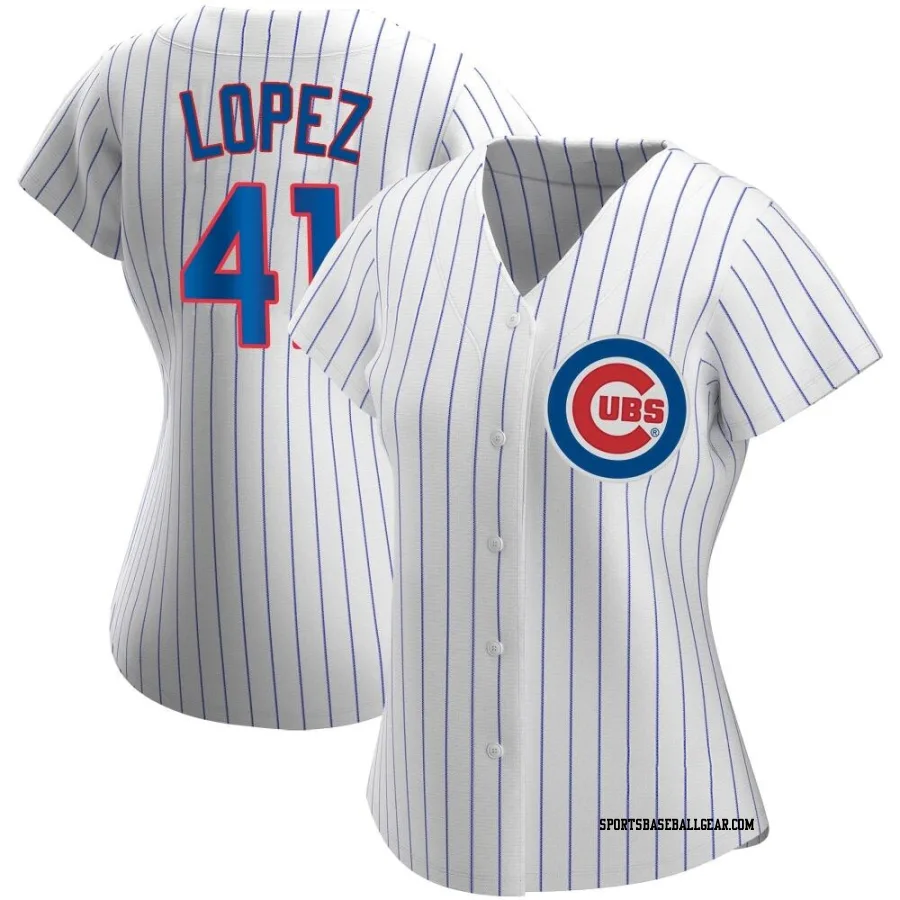 Jorge Lopez Women's Chicago Cubs White Authentic Home Jersey