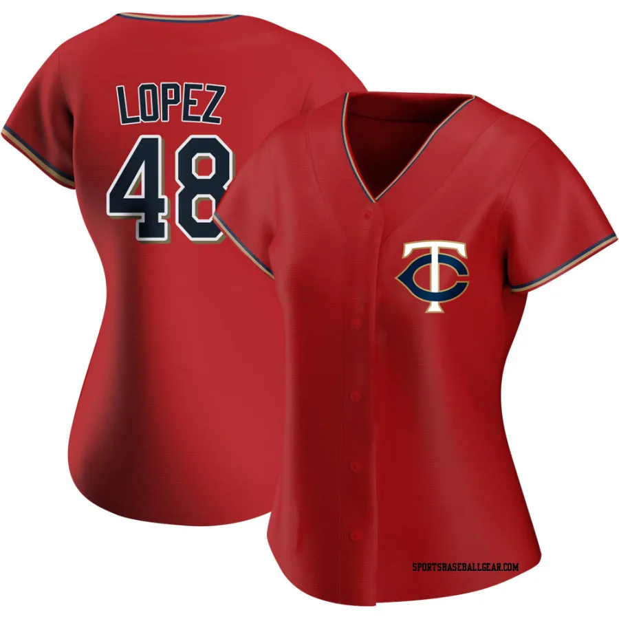 Jorge Lopez Women's Minnesota Twins Red Replica Alternate Jersey