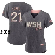Jorge Lopez Women's Washington Nationals Gray Authentic 2022 City Connect Jersey