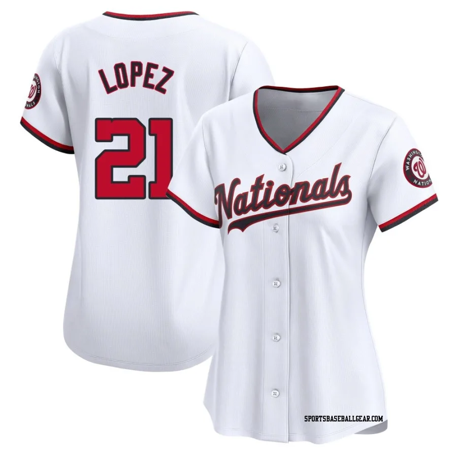 Jorge Lopez Women's Washington Nationals White Limited Home Jersey