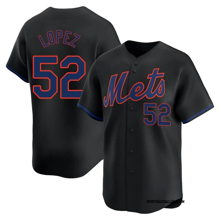 Jorge Lopez Youth New York Mets Black Limited Alternate Jersey