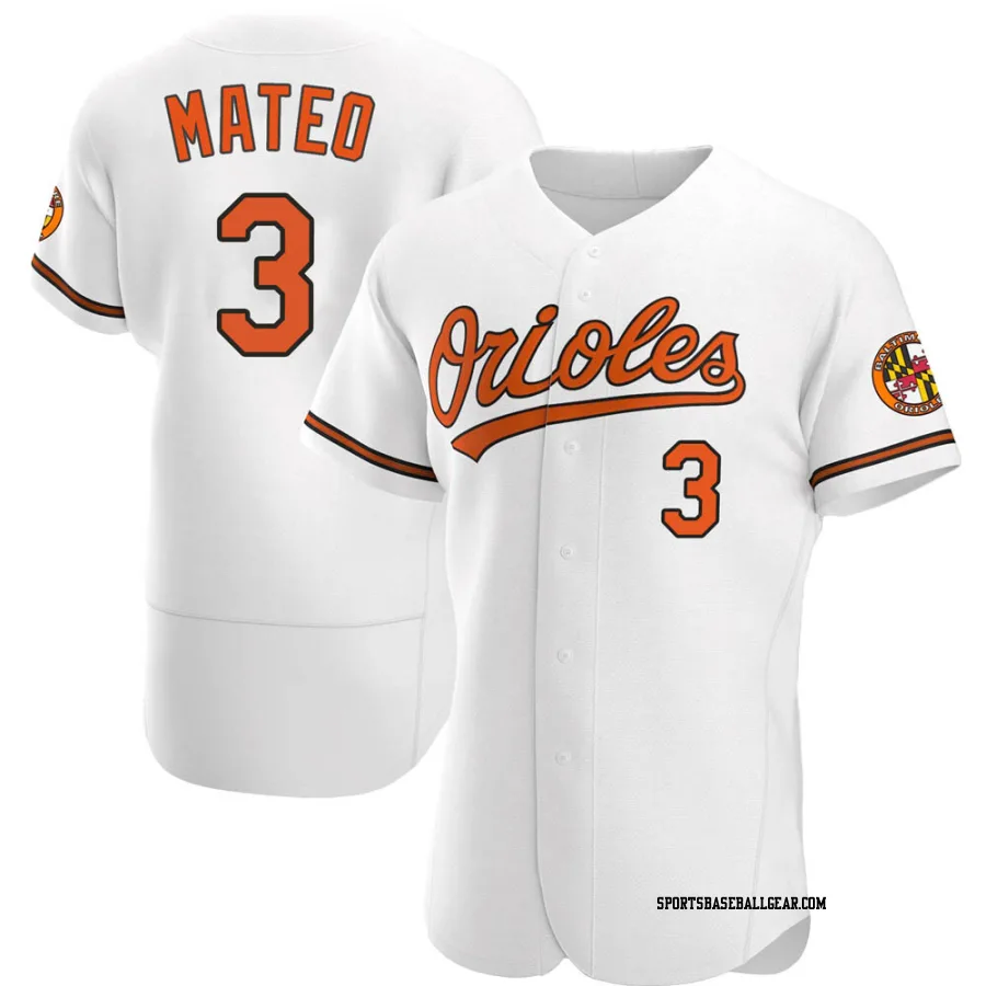 Jorge Mateo Men's Baltimore Orioles White Authentic Home Jersey