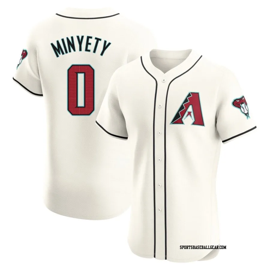 Jorge Minyety Men's Arizona Diamondbacks Cream Elite Home Jersey