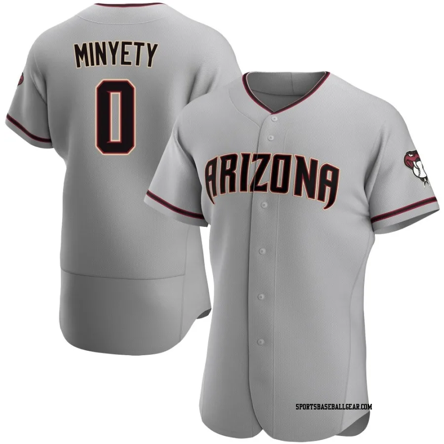 Jorge Minyety Men's Arizona Diamondbacks Gray Authentic Road Jersey