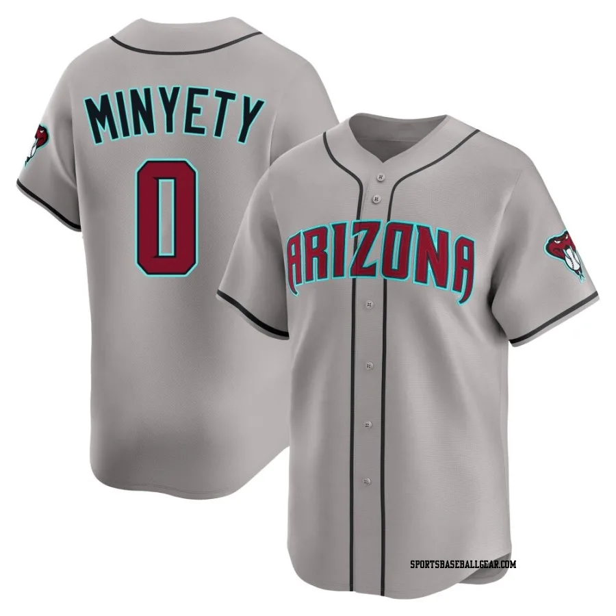 Jorge Minyety Men's Arizona Diamondbacks Gray Limited Alternate Jersey
