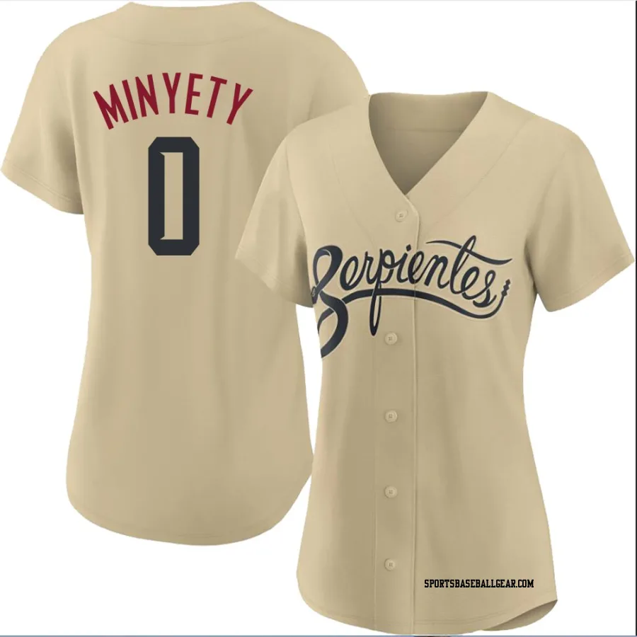 Jorge Minyety Women's Arizona Diamondbacks Gold Authentic 2021 City Connect Cool Base Jersey