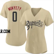 Jorge Minyety Women's Arizona Diamondbacks Gold Replica 2021 City Connect Cool Base Jersey