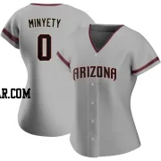 Jorge Minyety Women's Arizona Diamondbacks Gray Replica Road Jersey