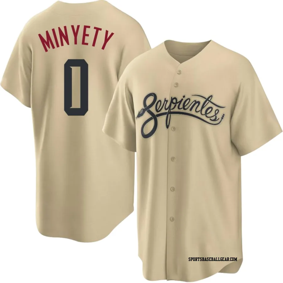 Jorge Minyety Youth Arizona Diamondbacks Gold Replica 2021 City Connect Cool Base Jersey