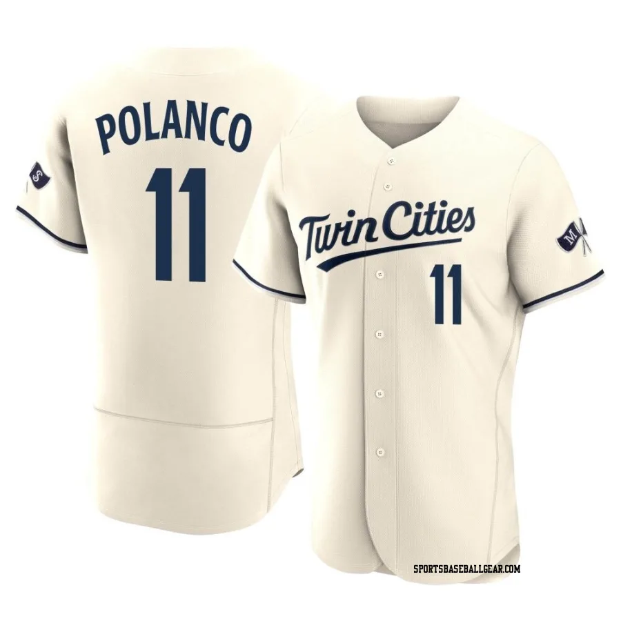 Jorge Polanco Men's Minnesota Twins Cream Authentic Alternate 2023 Jersey