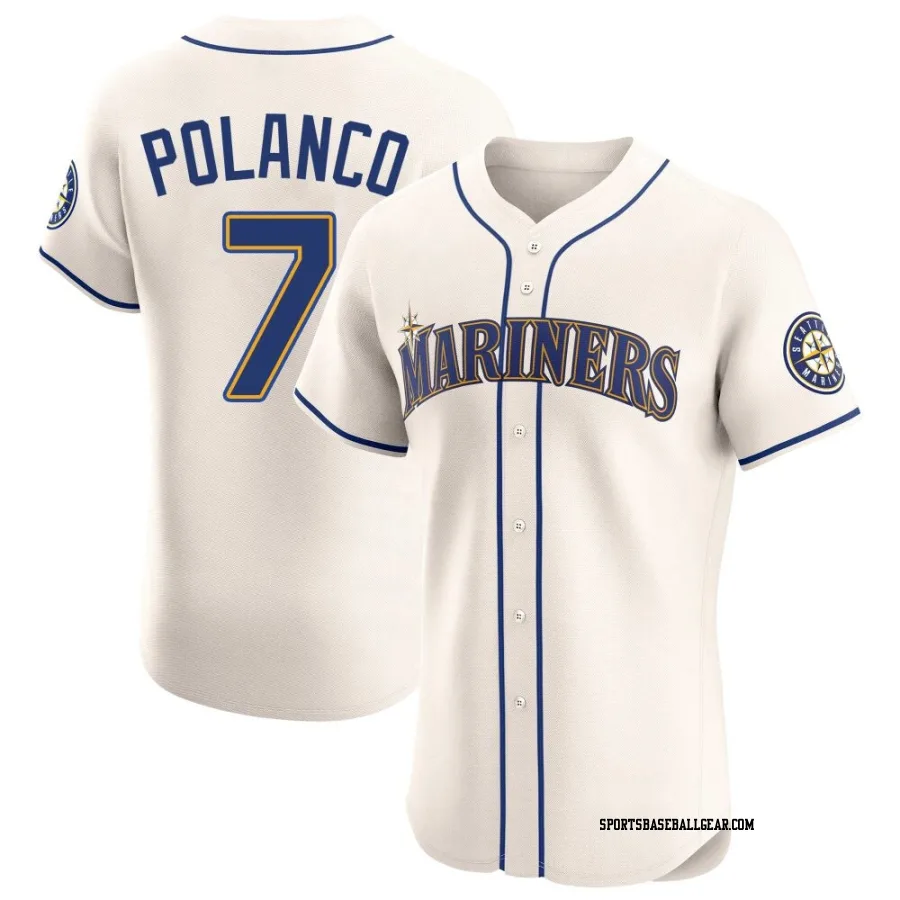 Jorge Polanco Men's Seattle Mariners Cream Elite Alternate Jersey