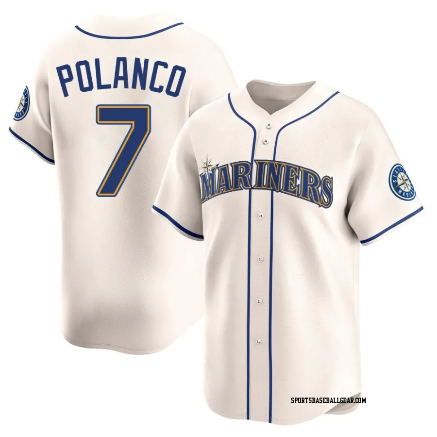 Jorge Polanco Men's Seattle Mariners Cream Limited Alternate Jersey