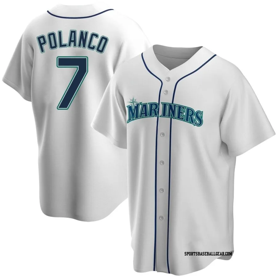 Jorge Polanco Men's Seattle Mariners White Replica Home Jersey
