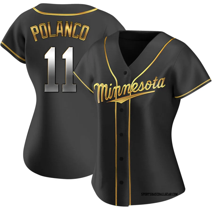 Jorge Polanco Women's Minnesota Twins Black Golden Replica Alternate Jersey