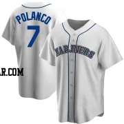 Jorge Polanco Youth Seattle Mariners White Replica Home Cooperstown Collection Jersey