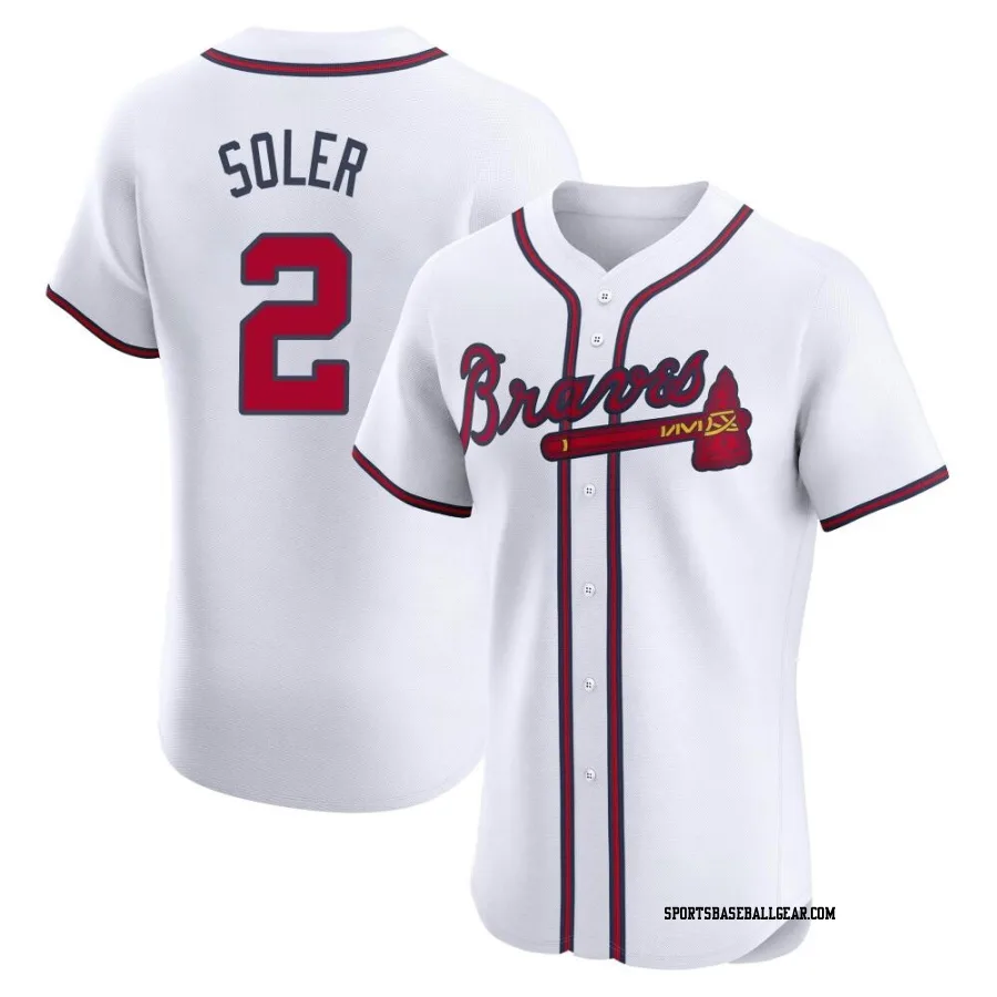 Jorge Soler Men's Atlanta Braves White Elite Home Jersey