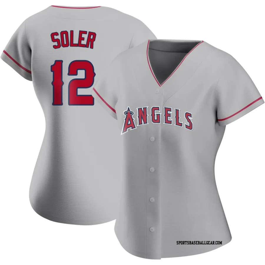 Jorge Soler Women's Los Angeles Angels Authentic Silver Road Jersey