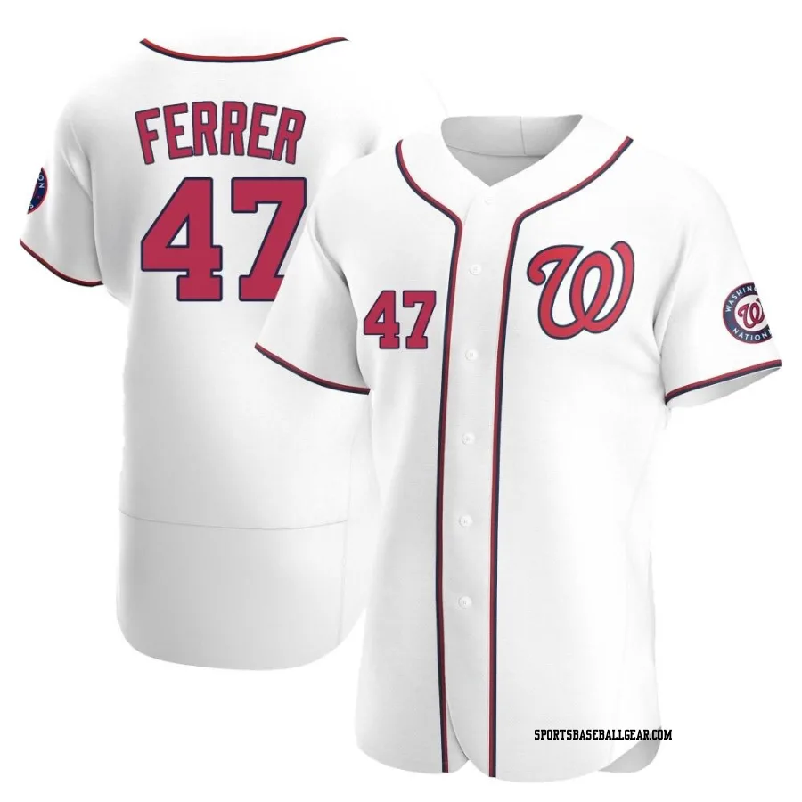 Jose A. Ferrer Men's Washington Nationals White Authentic Home Jersey