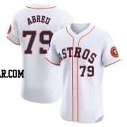 Jose Abreu Men's Houston Astros White Elite Home Patch Jersey