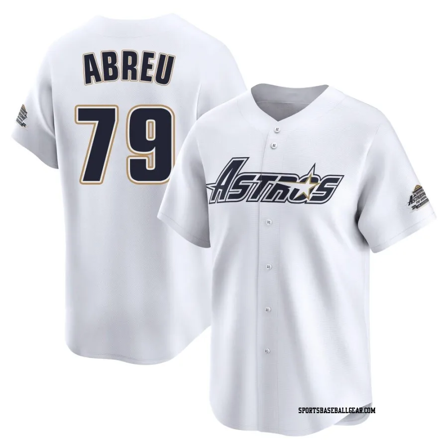 Jose Abreu Men's Houston Astros White Limited Throwback Cooperstown Collection Jersey
