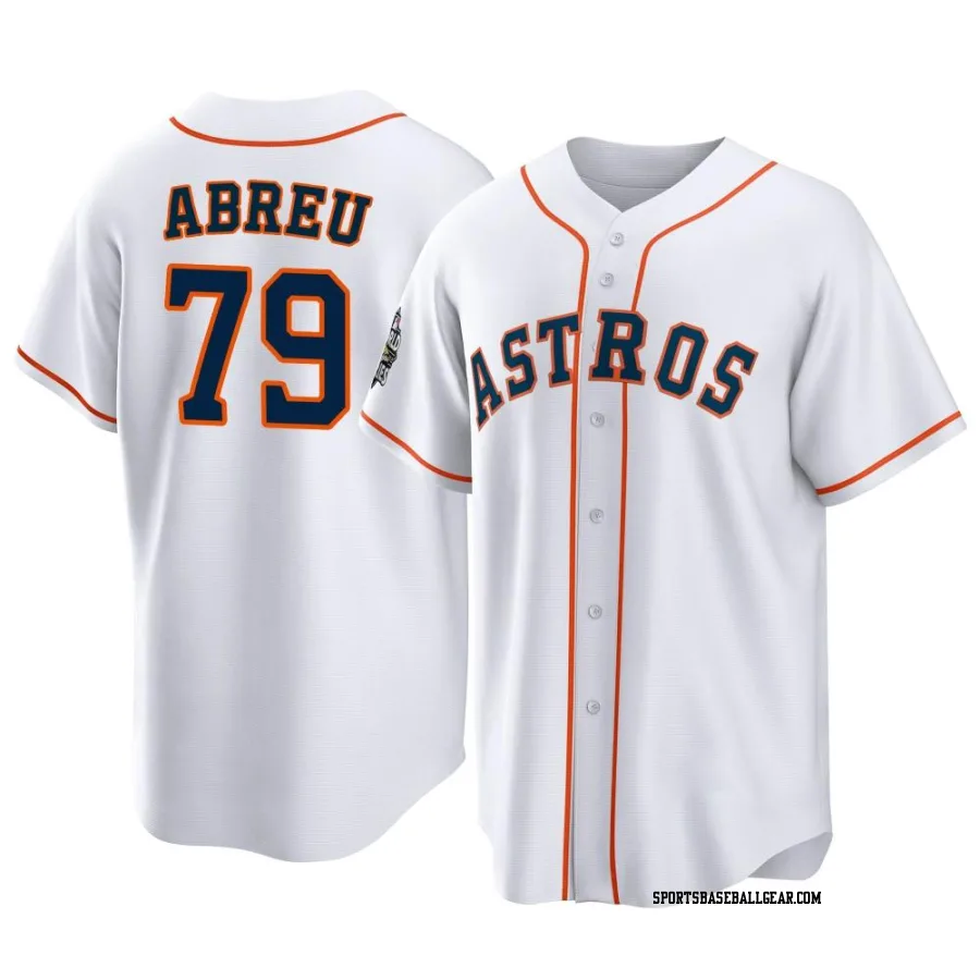 Jose Abreu Men's Houston Astros White Replica 2022 World Series Home Jersey
