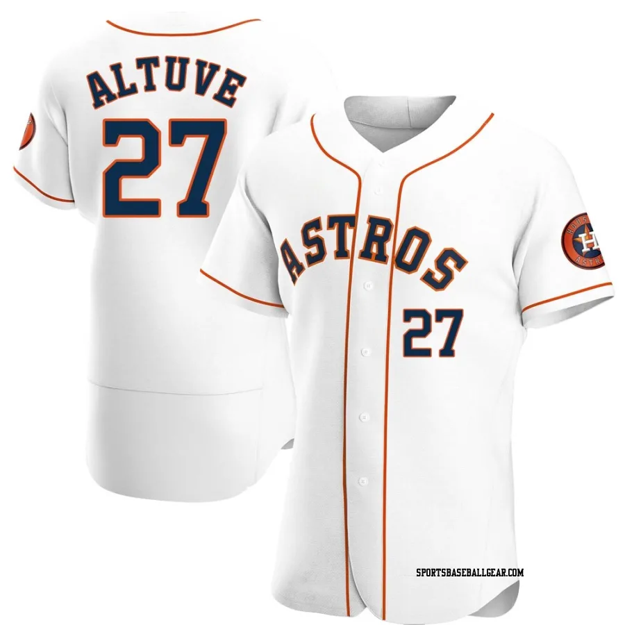 Jose Altuve Men's Houston Astros White Authentic Home Jersey