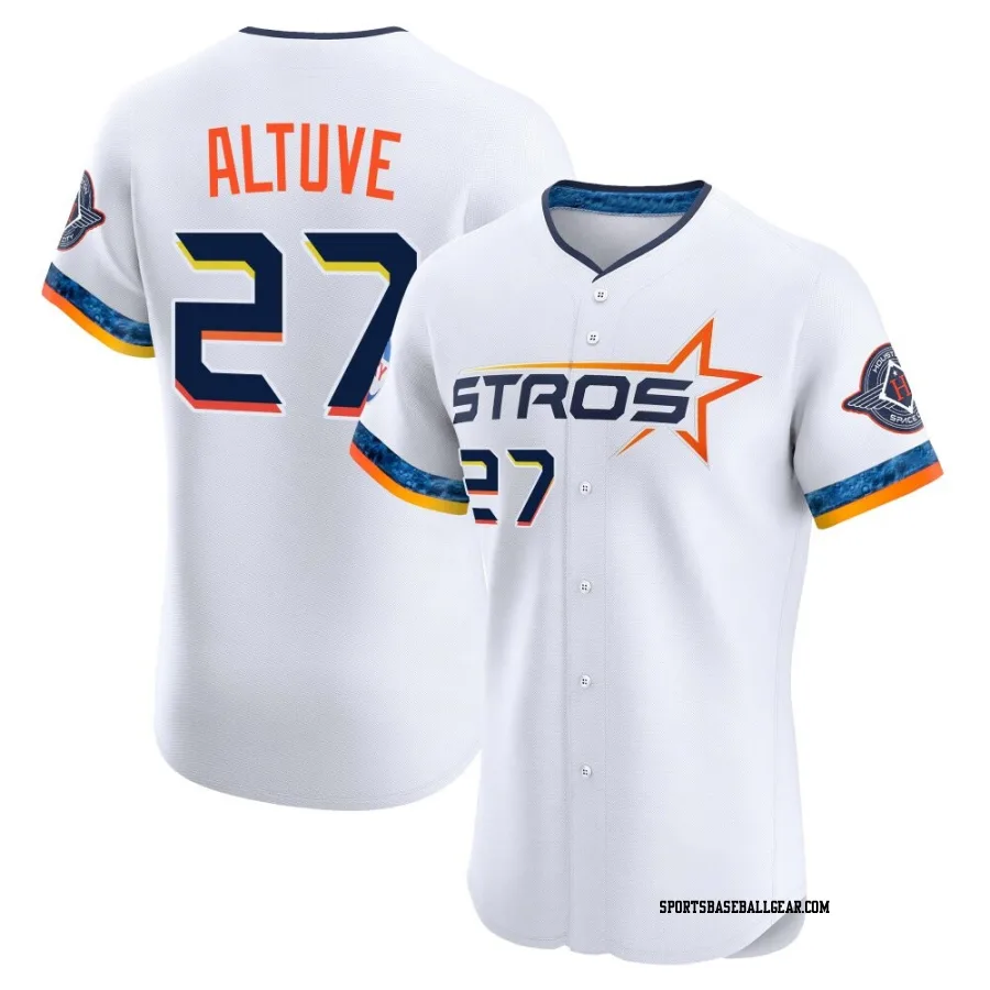 Jose Altuve Men's Houston Astros White Elite 2025 City Connect Jersey