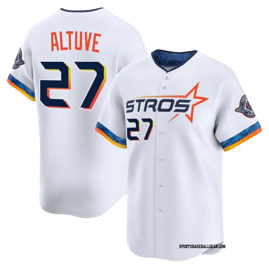 Jose Altuve Men's Houston Astros White Limited 2025 City Connect Jersey