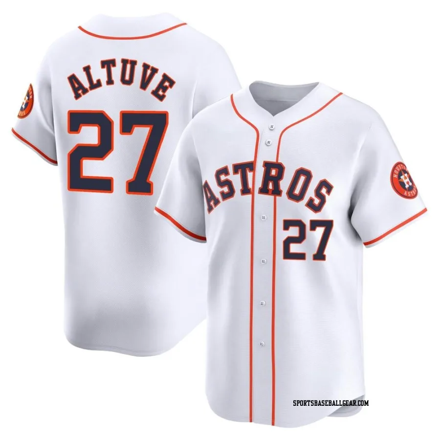 Jose Altuve Men's Houston Astros White Limited Home Jersey