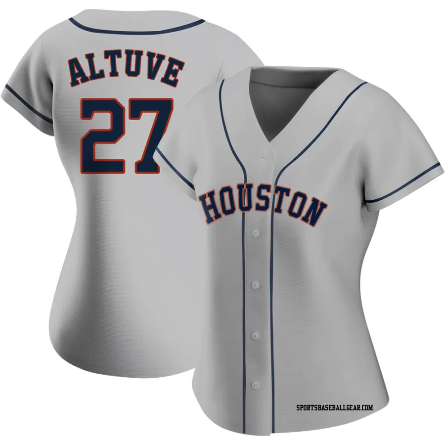 Jose Altuve Women's Houston Astros Gray Replica Road 2020 Jersey