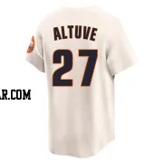 Jose Altuve Youth Houston Astros Cream Limited Throwback Cooperstown Collection Jersey
