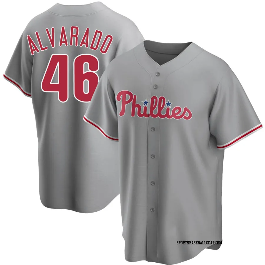 Jose Alvarado Men's Philadelphia Phillies Gray Replica Road Jersey