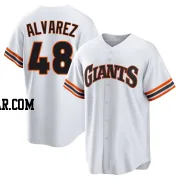 Jose Alvarez Youth San Francisco Giants White Limited Throwback Cooperstown Collection Jersey