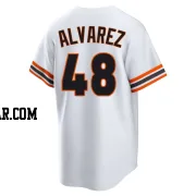 Jose Alvarez Youth San Francisco Giants White Limited Throwback Cooperstown Collection Jersey